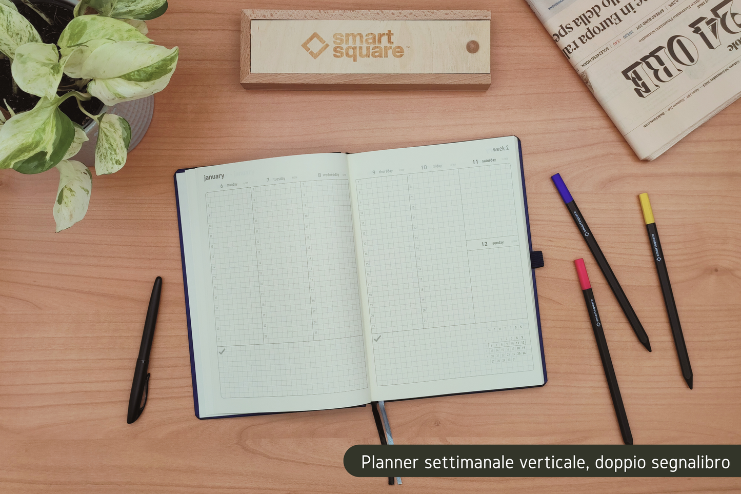 SMARTSQUARE® SETTIMANALE 2026 BLU