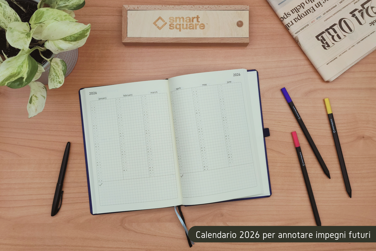 SMARTSQUARE® SETTIMANALE 2026 BLU