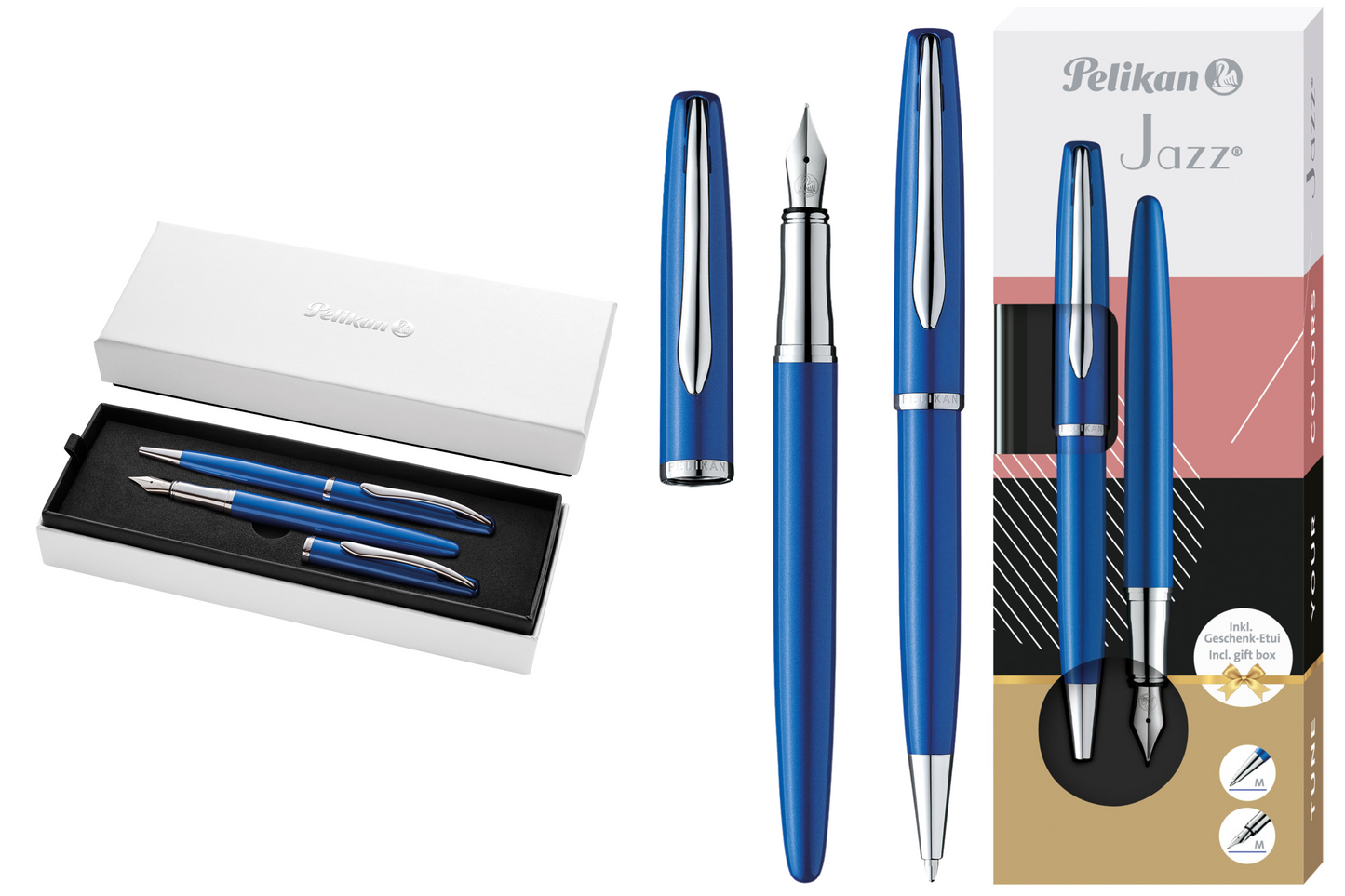 Set stilografica + penna a sfera Pelikan Jazz® NOBLE ELEGANCE