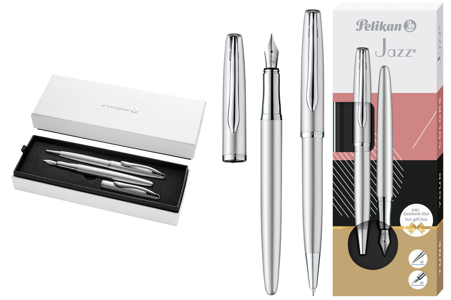 Set stilografica + penna a sfera Pelikan Jazz® NOBLE ELEGANCE